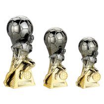 Trailblazer Male Football Trophy | Heavyweight | 160mm | Black & Gold