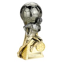 Trailblazer Male Football Trophy | Heavyweight | 160mm | Black & Gold