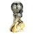 Trailblazer Male Football Trophy | Heavyweight | 160mm | Black & Gold - PA25263A