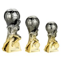 Trailblazer Female Football Trophy | Heavyweight | 230mm | Black & Gold