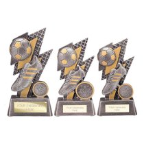 Strike Bolt Football Trophy | 170mm | Silver & Gold