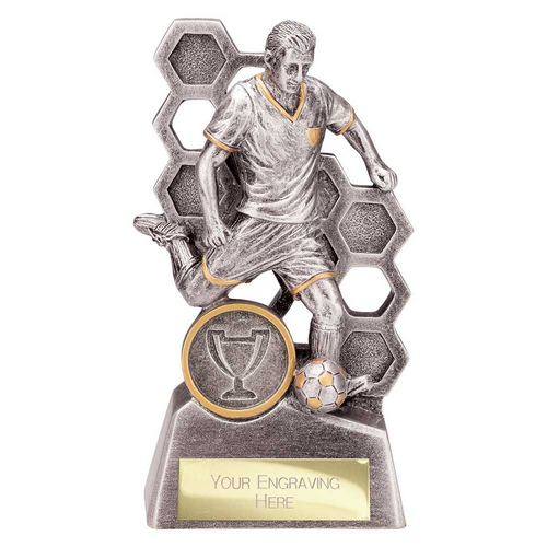 Dynamo Male Football Trophy | 130mm | Silver & Gold