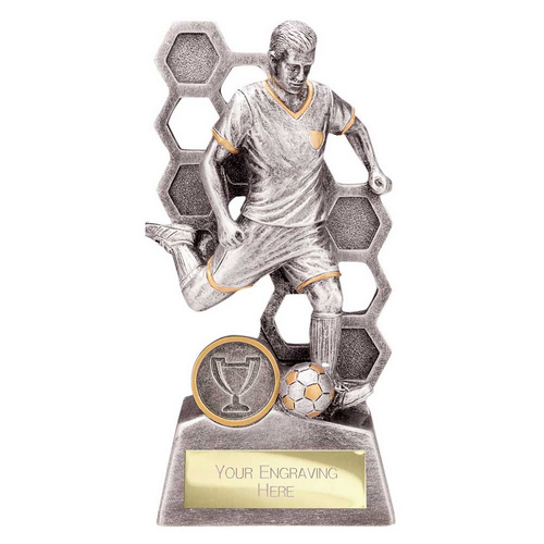 Dynamo Male Football Trophy | 170mm | Silver & Gold
