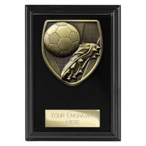 Cobra Plaque Football Boot & Ball Trophy | 125mm | Black
