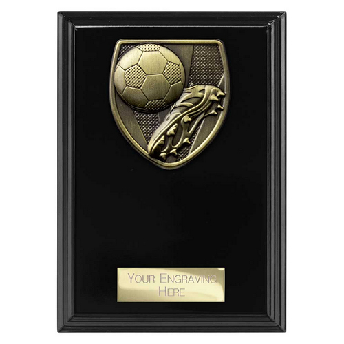 Cobra Plaque Football Boot & Ball Trophy | 150mm | Black