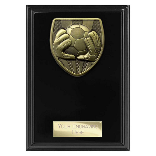 Cobra Plaque Football Goalkeeper Trophy | 150mm | Black