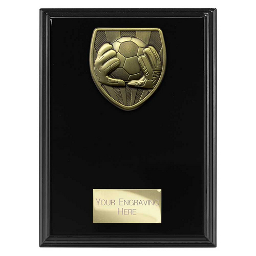Cobra Plaque Football Goalkeeper Trophy | 175mm | Black