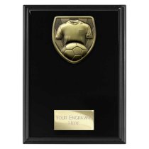 Cobra Plaque Football Shirt & Ball Trophy | 175mm | Black