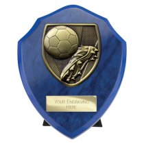 Cobra Shield Football Boot & Ball Trophy | 125mm | Blue