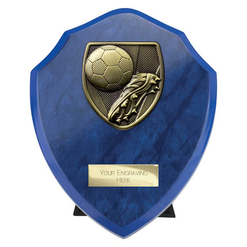 Cobra Shield Football Boot & Ball Trophy | 150mm | Blue