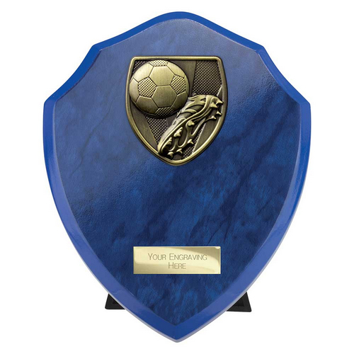 Cobra Shield Football Boot & Ball Trophy | 175mm | Blue
