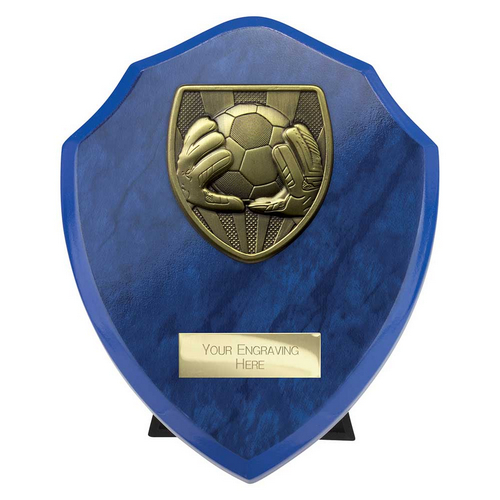 Cobra Shield Football Goalkeeper Trophy | 150mm | Blue