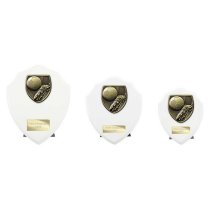 Cobra Shield Football Boot & Ball Trophy | 175mm | White