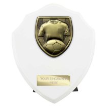 Cobra Shield Football Shirt & Ball Trophy | 150mm | White