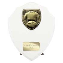 Cobra Shield Football Shirt & Ball Trophy | 175mm | White