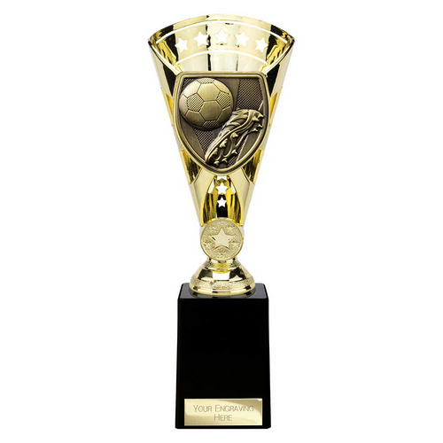 Cobra Star Football Boot & Ball Trophy | 255mm | Gold