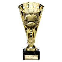 Cobra Star Football Shirt & Ball Trophy | 210mm | Gold