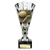 Cobra Star Football Boot & Ball Trophy | 210mm | Silver