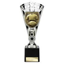 Cobra Star Football Shirt & Ball Trophy | 230mm | Silver