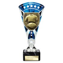 Cobra Star Football Shirt & Ball Trophy | 210mm | Blue