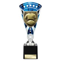 Cobra Star Football Shirt & Ball Trophy | 230mm | Blue