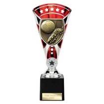 Cobra Star Football Boot & Ball Trophy | 230mm | Red