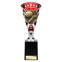 Cobra Star Football Boot & Ball Trophy | 255mm | Red