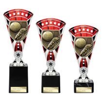 Cobra Star Football Boot & Ball Trophy | 255mm | Red