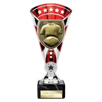 Cobra Star Football Shirt & Ball Trophy | 210mm | Red