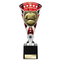 Cobra Star Football Shirt & Ball Trophy | 230mm | Red