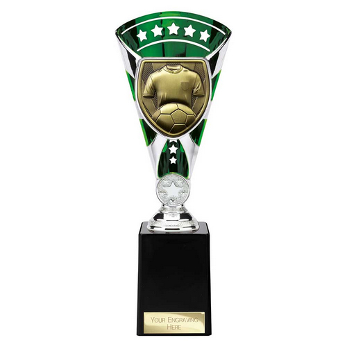 Cobra Star Football Shirt & Ball Trophy | 255mm | Green