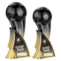 Firestorm Football Trophy | Heavyweight | Player of the Year | 220mm | Black & Silver