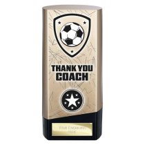 Prime Heavyweight Football Trophy | Thank You Coach | 160mm | Gold