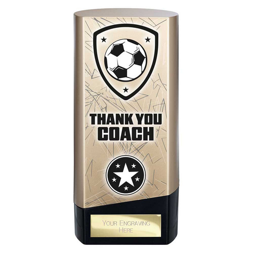 Prime Heavyweight Football Trophy | Thank You Coach | 160mm | Gold