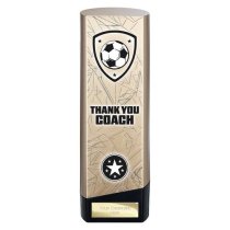 Prime Heavyweight Football Trophy | Thank You Coach | 220mm | Gold
