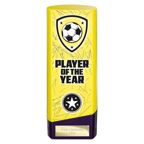 Prime Heavyweight Football Trophy | Player of the Year | 190mm | Yellow
