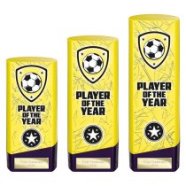 Prime Heavyweight Football Trophy | Player of the Year | 220mm | Yellow