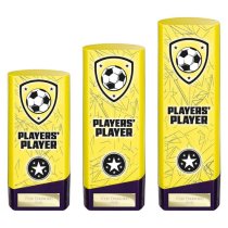 Prime Heavyweight Football Trophy | Players Player | 220mm | Yellow