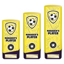 Prime Heavyweight Football Trophy | Managers Player | 220mm | Yellow