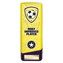 Prime Heavyweight Football Trophy | Most Improved Player | 190mm | Yellow