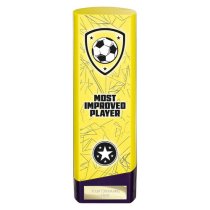Prime Heavyweight Football Trophy | Most Improved Player | 220mm | Yellow