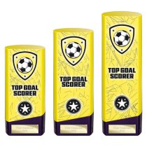 Prime Heavyweight Football Trophy | Top Goal Scorer | 220mm | Yellow