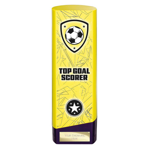 Prime Heavyweight Football Trophy | Top Goal Scorer | 220mm | Yellow