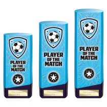 Prime Heavyweight Football Trophy | Player of the Match | 160mm | Blue