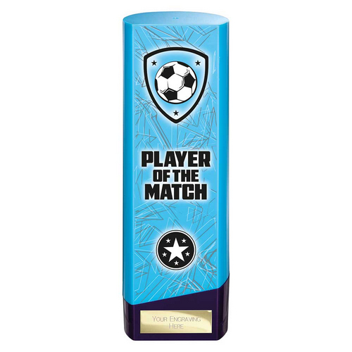 Prime Heavyweight Football Trophy | Player of the Match | 220mm | Blue