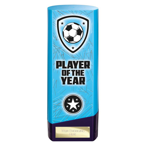 Prime Heavyweight Football Trophy | Player of the Year | 190mm | Blue