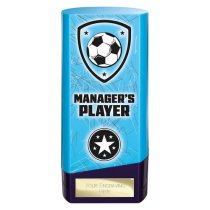 Prime Heavyweight Football Trophy | Managers Player | 160mm | Blue