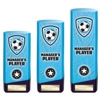 Prime Heavyweight Football Trophy | Managers Player | 190mm | Blue