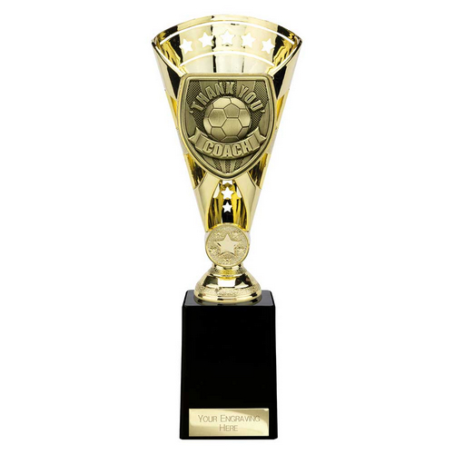 Cobra Star Football Trophy | Thank you Coach | 255mm | Gold