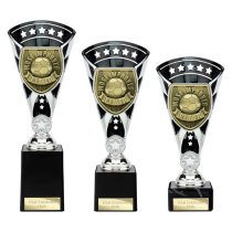 Cobra Star Football Trophy | Most Improved Player | 255mm | Black & Silver